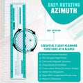 Aviation Plotter - Slide Rule Flight Computer - Pilot Student Accessories - Rotating Azimuth VFR IFR Navigation Ruler