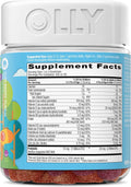 OLLY Kids Multivitamin & Probiotic Gummy, Digestive Support, Vitamins A, D, C, E, B, Zinc, Chewable Supplement, Berry Flavor, 50 Day Supply - 100