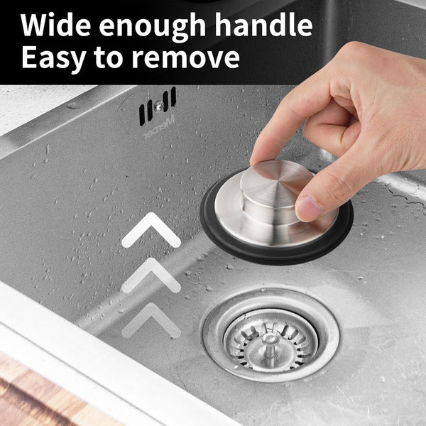Tifanso Kitchen Sink Drain Stopper Cover, 2PCS Stainless Steel Garbage Disposal Stopper 3.34 Inch Drain Plug, Fits Standard Kitchen Sink Size of