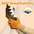 Schwer 3 Pairs LT5619 Work Gloves Micro-Foam Nitrile Coated, Level 4 Abrasion Resistant Nylon Working Gloves with Micro Dot Grip for Men Women,