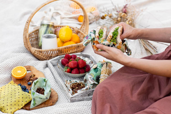 Trifecta Living Co. Versatile Beeswax Wraps,Set of 7-Fresh Food Keeper, Durable & Easily Cleaned, Sustainable Step towards a Zero-Waste Kitchen,