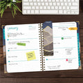 HARDCOVER 2025 Planner, 5.5"X8": 14 Months (November 2024 - December 2025), Daily Weekly Monthly Planner, Yearly Agenda, Bookmark, Pocket Folder