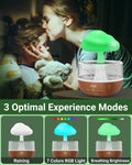 Weljoy Zen Raining Cloud Night Light Aromatherapy Essential Oil Diffuser Micro Humidifier Desk Fountain Bedside Sleeping Relaxing Mood Water Drop