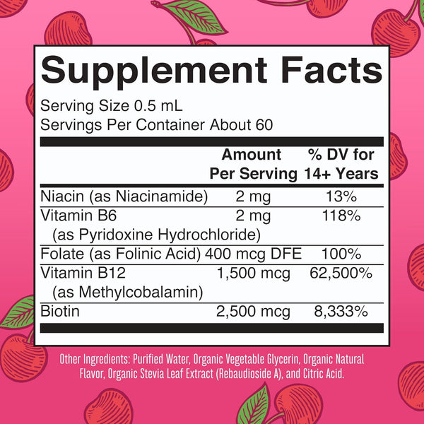 Maryruth Organics Vitamin B Complex | B Vitamins Complex | Biotin | Vitamin B12 | Niacin | Folate | Metabolic Support Supplement | Vegan | USDA