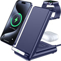 Wireless Charging Station,3 in 1 Wireless Charging Stand Made for Apple Watch Ultra 10 9 8 7 6 SE 5 4 3,Fast Wireless Charger Made for Iphone