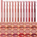 LANGMANNI 12 Colors Sculpting Matte Velvet Lip Liner Set,Smooth Creamy Texture,Waterproof and High Pigmented for Girls Daily Application Lip Makeup