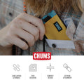 Chums Surfshorts Wallet - Lightweight Slim Wallet with RFID Blocking Card & Clear ID Window - Zippered, Minimalist Wallet w/Key Ring - Solid