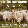 WANDER Gloves for Men Womens Lightweight Merino Wool Touchscreen Thermal Knit Running Winter Glove Liners