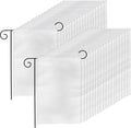 DEAYOU 36 Pack Sublimation Blank Garden Flags, DIY White Lawn Flags Polyester Banners for Outdoor, Courtyard, Party, Home, School, 12" X 18