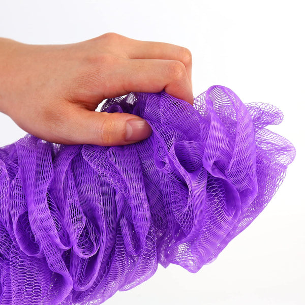 Back Scrubber Brush Long Handle for Shower, Loofah on a Stick Sponge Back Brush, Body Exfoliator Scrubber Bath Brush for Men Women, Exfoliating