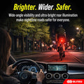 BLITZU Bike Lights, Super Bright Bicycle USB-C Rechargeable Headlight, Taillight & Bike Set, Waterproof Safety Front & Rear Back Light for Night