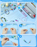 FIVEIZERO 21 Pieces Beading Needles Set, 6 Sizes Seed Beads Needles Big Eye, Collapsible Beading Needles Set for Jewelry Making