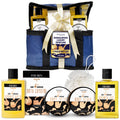 Spalife Men'S Sandalwood Luxury Spa Skincare Set - Complete Care Kit for Rugged Revitalization, Exfoliating Scrub - Bath and Body Collection for