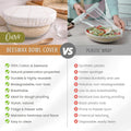 Nectar & Nest Reusable Bowl Covers for Bread Proofing (2 Lg) - Beeswax Bowl Covers Reusable, 100% Organic Cotton, Elastic Cover for Sourdough,