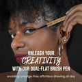 NOON'S up Flat Eye-Liner - Waterproof Liquid Eyeliner Pen | Ultra-Slim & Bold Honey Brown Eyeliner Liquid | Quick Dry Waterproof Eyeliner Pen