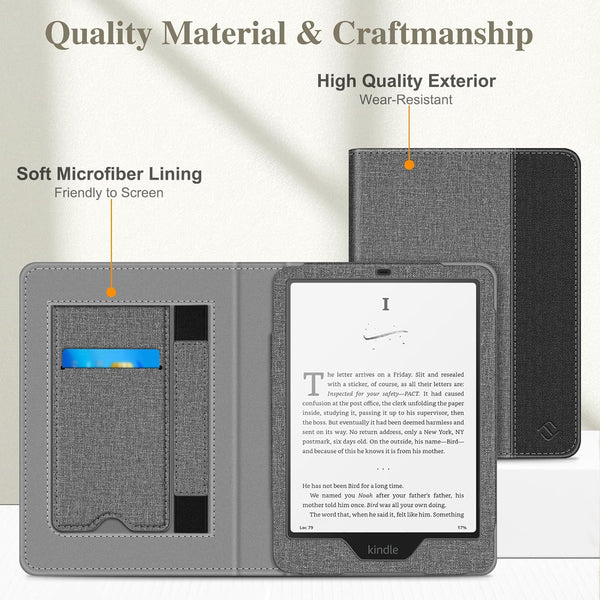 Fintie Case for 7"/6.8" Kindle Paperwhite(12Th/11Th Generation-2024/2021) and Kindle Colorsoft Signature Edition -Slim Foldable Stand Cover Auto