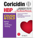 Coricidin HBP Decongestant-Free Cough and Cold Medicine - Specially Designed Relief for High Blood Pressure, Cough, Runny Nose, Sneezing and Cold