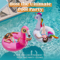 JOYIN 2-Pack Flamingo Unicorn Pool Float - Fun Floaties Inflatable Swimming Pool Tubes Toys Party Decorations, Summer Vacation Lake Beach Floaty