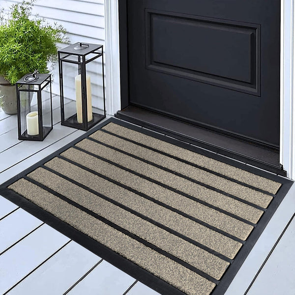 Ubdyo Extra Durable Door Mat - Dirt Trapping Outdoor Welcome Mats - Non-Slip Outdoor Indoor Entrance - Low Profile Front Doormat (30" X 17",