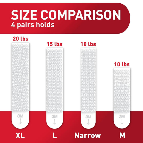 Command Large Picture Hanging Strips, White, Holds up to 16 Lbs, 14-Pairs, Easy to Open Packaging