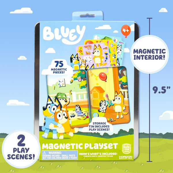 Bluey Magnetic Playset, Magnet Activity Toys, Great Birthday Parties, at-Home Activities, or Screen-Free Fun, Perfect Travel or Road Trip, Hours