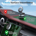 Plusacc Vacuum Magnetic Phone Holder for Car - Suction Cup Phone Mount 360Â° Rotatable Foldable Portable Strong Magnet Stand for Iphone 16/15/14/13