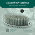 Ecotools Silicone Body Scrubber, for Gentle Cleansing & Exfoliating, 2-In-1 Silicone Scrubber & Body Massager, Hygienic & Durable Bath Accessory,