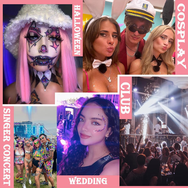 Body Glitter Face Glitter Gel: Singer Concerts Disco Festival Rave Accessories Face Glitter Makeup 150Ml Chunky Sequins Mermaid Face Body Hair