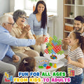 WOWNOVA 48PCS Tetra Tower, Fun Balance Stacking Building Blocks Board Game for Kids, Adults, Friends, Team, Classroom, Dorm, Family Game Night and