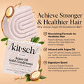 Kitsch Argan Oil Conditioner Bar - Repairing Solid Hair Conditioner for Women and Men - Moisturizing Hair Care for Dry, Damaged Hair - Vegan, All