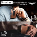 Minimalist Wallet for Men, Metal Wallet with Money Clip, Slim Compact Wallet, RFID Blocking Card Holder, Metal Aluminum Credit Card Holder, Holds