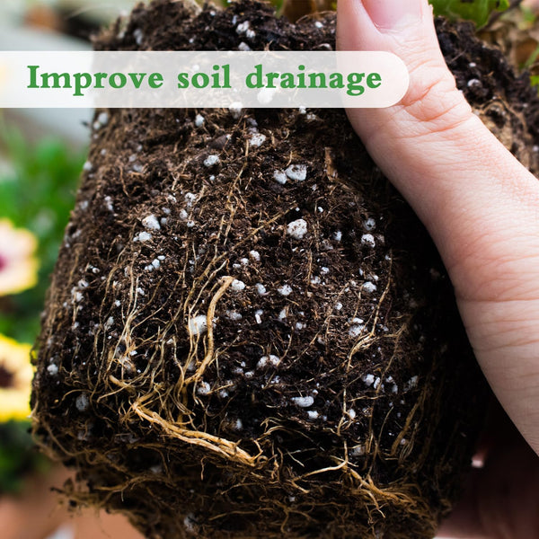 Organic Perlite for Plants, Enhances Soil Drainage and Aeration, Perfect Perlite for Plants Indoor & Outdoor, Horticultural Perlite for Gardening,