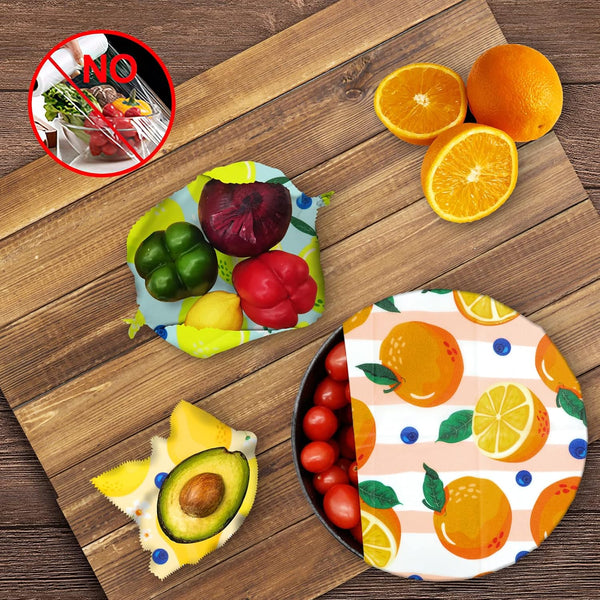 Reusable Beeswax Wrap - 9 Pack, Beeswax Wraps for Food, Eco-Friendly Beeswax Food Wrap, Organic, Sustainable, Biodegradable, Zero Waste,