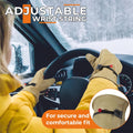 Leather Winter Work Gloves Multipurpose Heated Adjustable Wrist for Construction Tools & Home Improvement Brown M