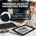 Dunwell 12X18 Art Portfolio Binder with Mounting Paper (Black), Large Portfolio Folder for Artwork Storage, 24 Clear Sleeves Display 48 Pages, 12