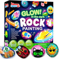Rock Painting Kit- Glow in The Dark Rock Kit, Arts and Crafts for Kids Ages 6-12, Art Supplies Toy , Kids Craft Paint Kits, Arts & Crafts for Boys