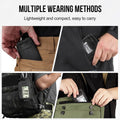 ONETIGRIS Front Pocket Wallet with Zippers Small Coin Purse Tactical Wallet Nylon Minimalist Wallet for Men Women, Brown Dimensions:
