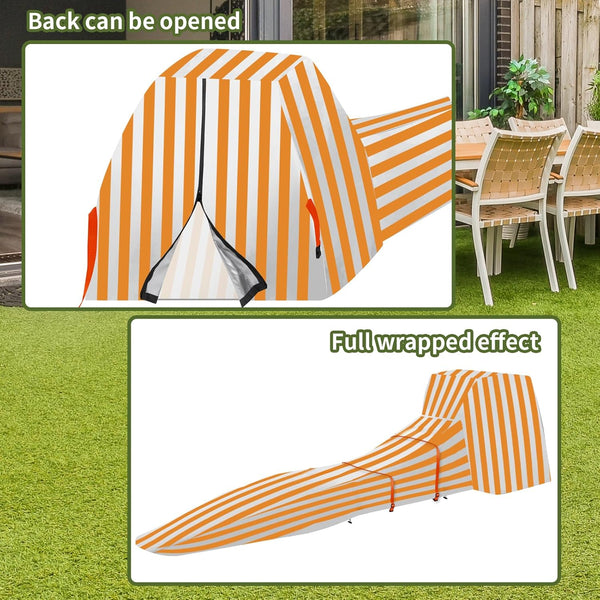 Kids Roller Coaster Cover, Orange, Waterproof, Oxford Cloth, Drawstring & Buckle, 110"L X 27"W X 28"H
