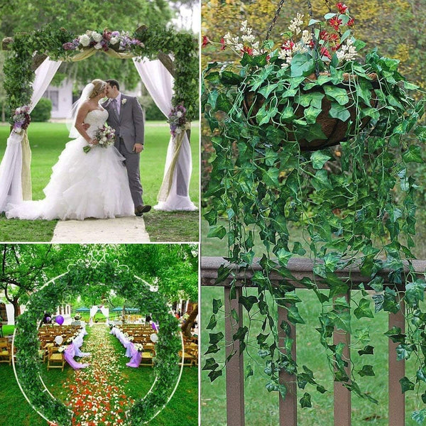 Comtelek 252 FT Artificial Ivy 36 Pack Ivy Vine Garland Ivy Leaves Greenery Garlands Clip Hanging Fake Leaf Plants Faux Green Flowers Decor Home