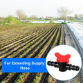 Boao Drip Irrigation Switch Valves - 1/2 Inch Double Male Barbed Valve - Manual Adjustment with Red Handle Top(4)