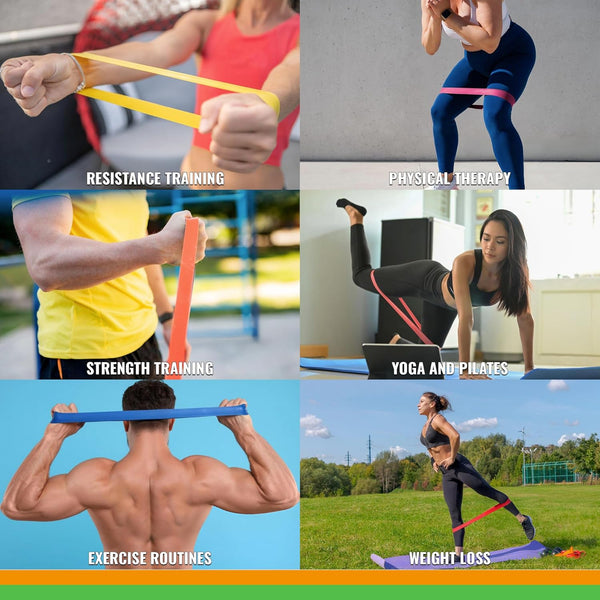 Smarterlife Resistance Bands for Working Out, Non-Latex Exercise Bands for Women, Men, 5 Extra Wide Workout Bands for Weight Loss, Home Gym, Booty