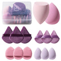 Makeup Sponge Set BS-MALL Triangle Puff 14 Pcs for Liquid, Cream, and Powder, Multi-Colored Makeup Sponges and Mini Sponge (A-Purple)