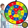 Large Dart Board for Kids, Kids Double-Sided Dart Board with Sticky Balls and Darts, Indoor/Outdoor Sport Fun Party Play Game Toys, Gifts for 3 4