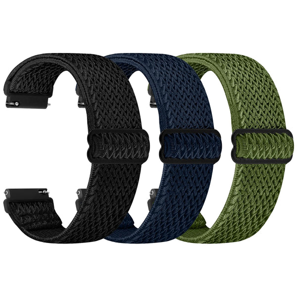 Quick Release Watch Band - Choice of Width -18Mm 19Mm 20Mm 22Mm 24Mm Watch Bands, Solo Loop Adjustable Elastic Nylon Watch Straps Replacement