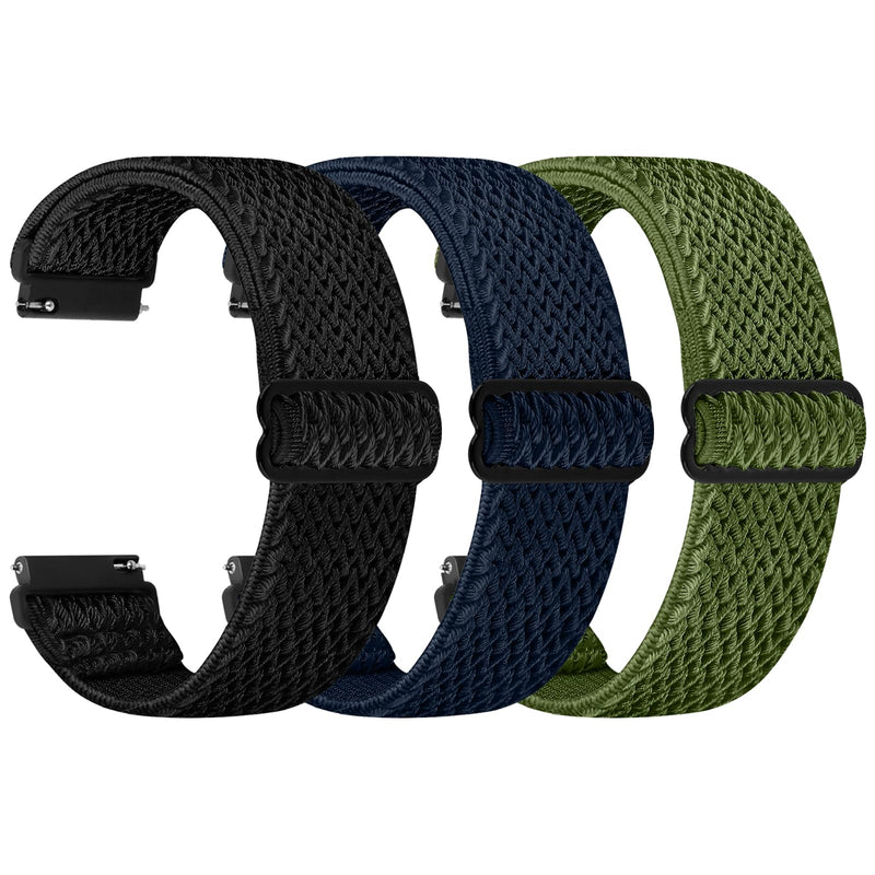 Quick Release Watch Band - Choice of Width -18Mm 19Mm 20Mm 22Mm 24Mm Watch Bands, Solo Loop Adjustable Elastic Nylon Watch Straps Replacement