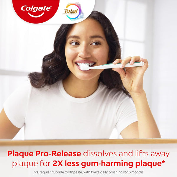 Colgate Total Plaque Pro Release Whitening Toothpaste, 2 Pack, 3.0 Oz Tubes