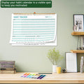 Habit Tracker Calendar, Daily Weekly Goal and Habit Tracker Journal, 12 Months Undated Habits Tracker Planner with Spiral Binding, Boost