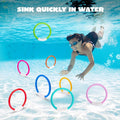 JOYIN Dive Rings Pool Toys, 8 Pcs Colorful Pool Rings for Kids, Underwater Training Swimming Diving Toy for Kids Gifts Summer Swim Water Fun Games