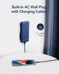VEGER Portable Charger for Iphone with Built in Cables and Wall Plug, 10000Mah Slim Fast Charging USB C Power Bank, Travel Essential Battery Pack
