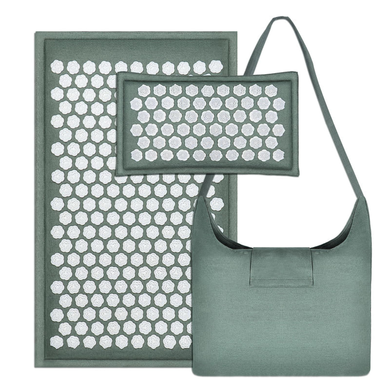 Ladyrosian Acupressure Set for Back and Neck Pain Relief, Muscle Relaxation Stress Relief Acupressure Mat and Pillow Set with Bag